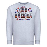 Heather Grey 4 july god bless america western Premium Sweatshirt - CowCowDesign