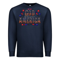 Navy 4 july god bless america western Premium Sweatshirt - CowCowDesign