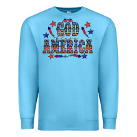 Ocean Blue 4 july god bless america western Premium Sweatshirt - CowCowDesign