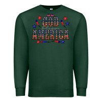 Sports Green 4 july god bless america western Premium Sweatshirt - CowCowDesign
