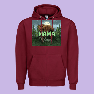 Mama Bear Tumbler Zipper Hoodie Designed By Howdyjamesfarm