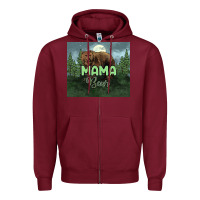 Burgundy Mama bear tumbler Zipper Hoodie - HowdyJamesFarm
