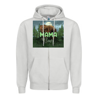 Dove Grey Mama bear tumbler Zipper Hoodie - HowdyJamesFarm