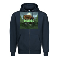 Navy Mama bear tumbler Zipper Hoodie - HowdyJamesFarm