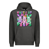 Charcoal Heather What's up peeps Easter bunnies Easter Day Premium Hoodie - CowGirlArtShop