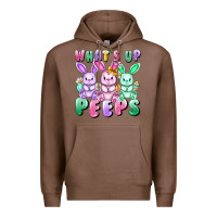 Chestnut What's up peeps Easter bunnies Easter Day Premium Hoodie - CowGirlArtShop