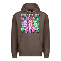 Coffee What's up peeps Easter bunnies Easter Day Premium Hoodie - CowGirlArtShop