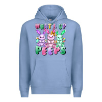 Colony Blue What's up peeps Easter bunnies Easter Day Premium Hoodie - CowGirlArtShop