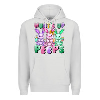 Dove Grey What's up peeps Easter bunnies Easter Day Premium Hoodie - CowGirlArtShop