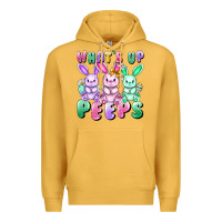 Mustard What's up peeps Easter bunnies Easter Day Premium Hoodie - CowGirlArtShop