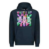 Navy What's up peeps Easter bunnies Easter Day Premium Hoodie - CowGirlArtShop