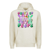 Oatmeal Heather What's up peeps Easter bunnies Easter Day Premium Hoodie - CowGirlArtShop