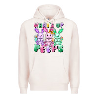 Pale Pink What's up peeps Easter bunnies Easter Day Premium Hoodie - CowGirlArtShop