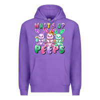 Purple What's up peeps Easter bunnies Easter Day Premium Hoodie - CowGirlArtShop