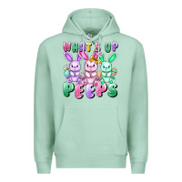 Seafoam What's up peeps Easter bunnies Easter Day Premium Hoodie - CowGirlArtShop