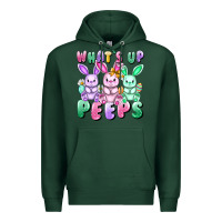 Sports Green What's up peeps Easter bunnies Easter Day Premium Hoodie - CowGirlArtShop