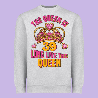 The Queen Is 39 Long Live The Queen Heavyweight Sweatshirt Designed By Jasminsmagicworld