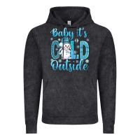 Vintage Black baby its cold outside Vintage Hoodie - NancyCooperArtShop