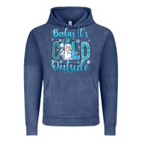 Vintage Denim baby its cold outside Vintage Hoodie - NancyCooperArtShop