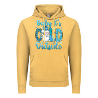 Vintage Mustard baby its cold outside Vintage Hoodie - NancyCooperArtShop