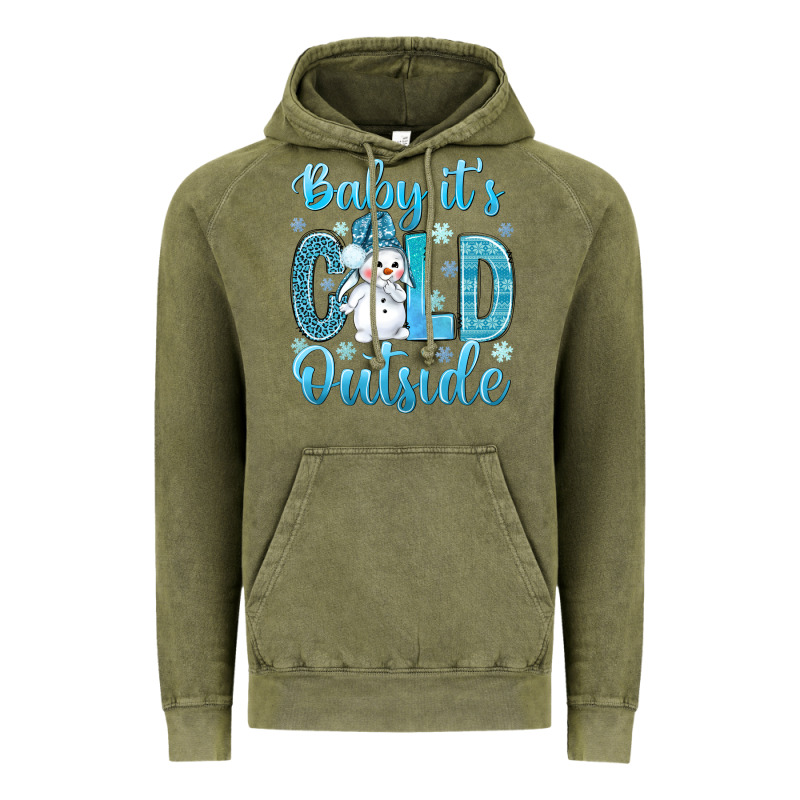 Baby Its Cold Outside Vintage Hoodie by NancyCooperArtShop | Teevron