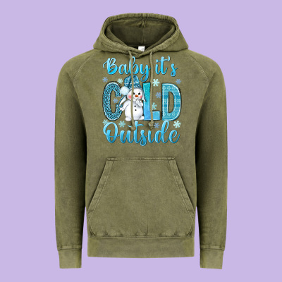 Baby Its Cold Outside Vintage Hoodie Designed By Nancycooperartshop