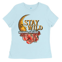 Baby Blue stay wild moon child Ladies Tee - JahusDesignShop