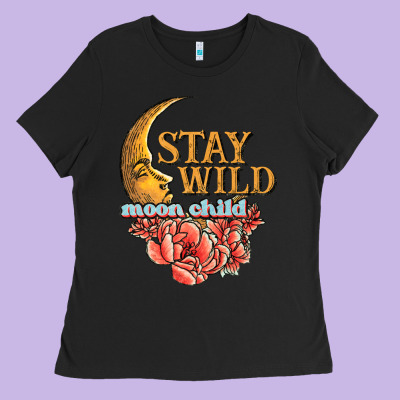 Stay Wild Moon Child Ladies Tee Designed By Jahusdesignshop