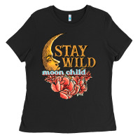 Black stay wild moon child Ladies Tee - JahusDesignShop