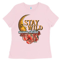 Bubblegum Pink stay wild moon child Ladies Tee - JahusDesignShop