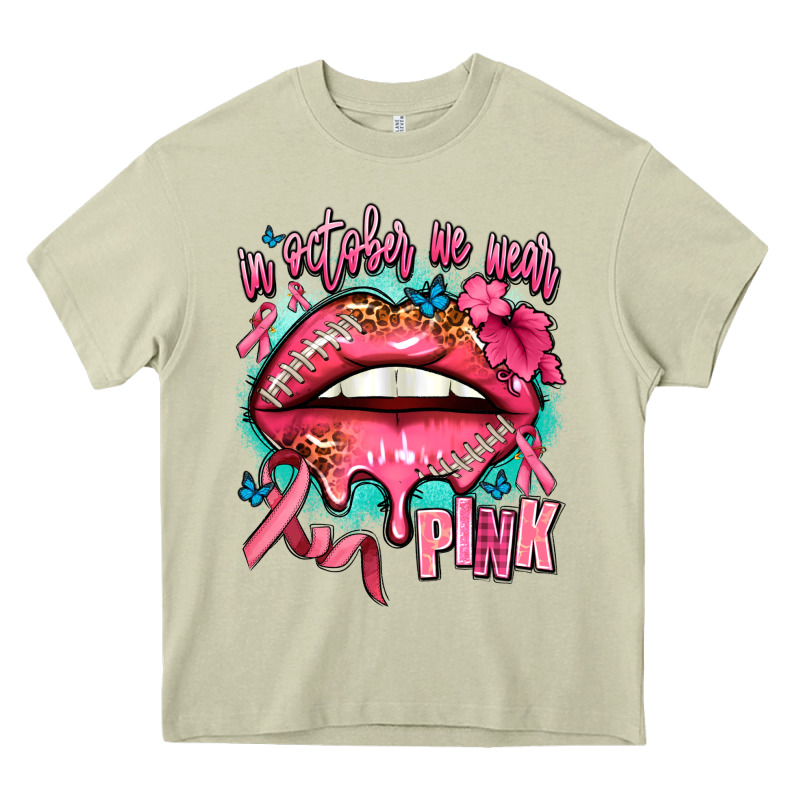 In October We Wear Pink  Lips Heavy Core Tee by AdoDesignShop | Teevron
