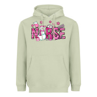 Matcha nurse pink christmas Heavyweight Hoodie - OliviaCreatesArt