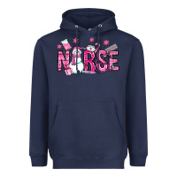 Navy nurse pink christmas Heavyweight Hoodie - OliviaCreatesArt