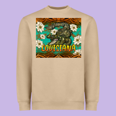 Louisiana Alligator Tumbler Heavyweight Sweatshirt Designed By Barkaloodesign