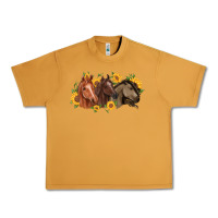 Peanut Butter western horses Urban Heavy Tee - MaliasSmallBusiness