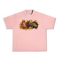 Salmon western horses Urban Heavy Tee - MaliasSmallBusiness