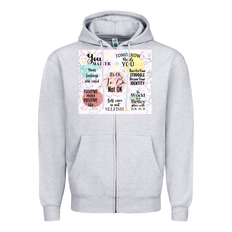 It's Ok To Be Not Ok Zipper Hoodie by TumblerDesignByShophia | Teevron