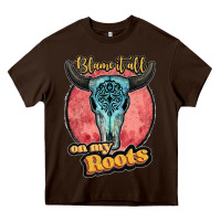 Chocolate Brown blame it all on my roots black Heavy Core Tee - JahusDesignShop