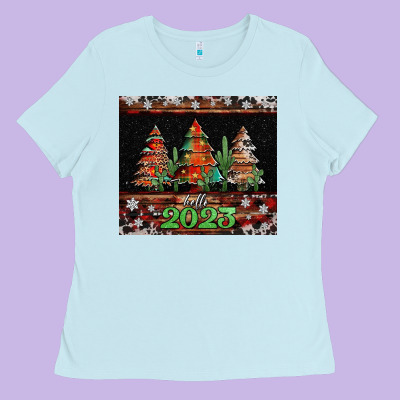Hello 2023 Ladies Tee Designed By Jasminsmagicworld