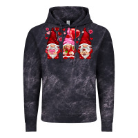 Cloud Black valentines day gnomies with heart balloon Vintage Hoodie - NancyCooperArtShop