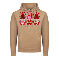 Vintage Coffee valentines day gnomies with heart balloon Vintage Hoodie - NancyCooperArtShop