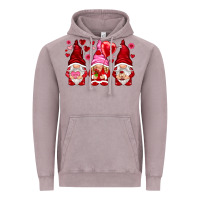 Vintage Zinc valentines day gnomies with heart balloon Vintage Hoodie - NancyCooperArtShop