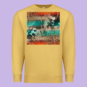 Leopard Cowhide Pattern Premium Sweatshirt Designed By Cowcowdesign