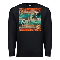 Black Leopard Cowhide Pattern Premium Sweatshirt - CowCowDesign