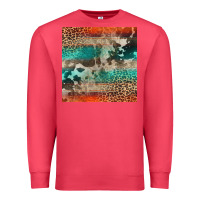 Cardinal Leopard Cowhide Pattern Premium Sweatshirt - CowCowDesign
