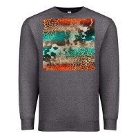 Charcoal Heather Leopard Cowhide Pattern Premium Sweatshirt - CowCowDesign
