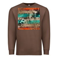 Chestnut Leopard Cowhide Pattern Premium Sweatshirt - CowCowDesign