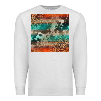Oatmeal Heather Leopard Cowhide Pattern Premium Sweatshirt - CowCowDesign