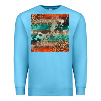 Ocean Blue Leopard Cowhide Pattern Premium Sweatshirt - CowCowDesign