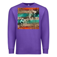 Purple Leopard Cowhide Pattern Premium Sweatshirt - CowCowDesign
